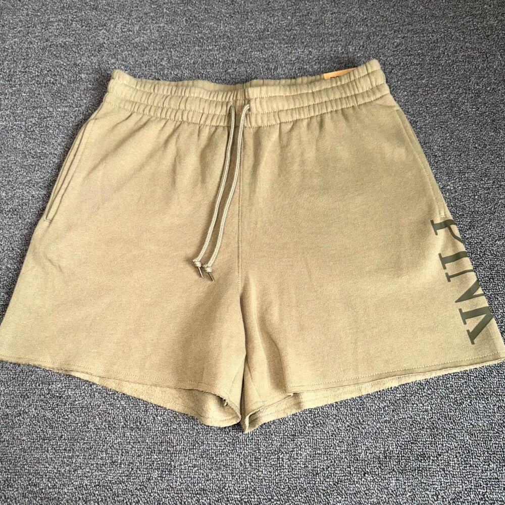 Victoria’s‎ Secret PINK Fleece Sweat Shorts Womens Medium Olive Green/Khaki NWT